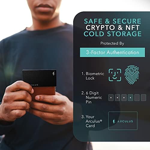 Arculus® Paquete de cartera de almacenamiento en frío Crypto - Negr...