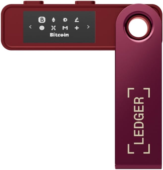 Ledger Nano S Plus - Cartera Crypto clásica | Crimson Magenta, comp...