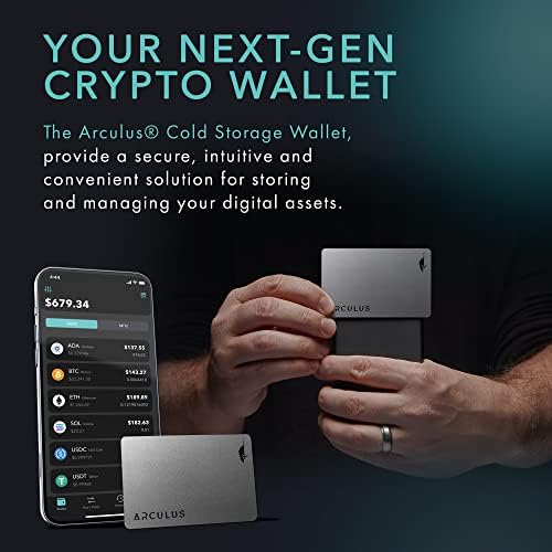 Arculus® Paquete de cartera de almacenamiento en frío Crypto - Negr...
