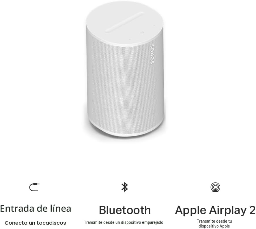 Sonos Era 100 SL - Altavoz compacto sin micrófono con WiFi, Bluetoo...