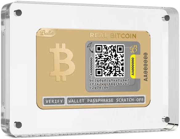 Ballet REAL Bitcoin - Tarjeta de almacenamiento en frío de acero in...
