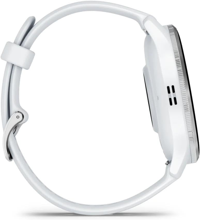 Garmin Venu 3 Bisel de acero inoxidable plateado de 1.4 pulgadas co...