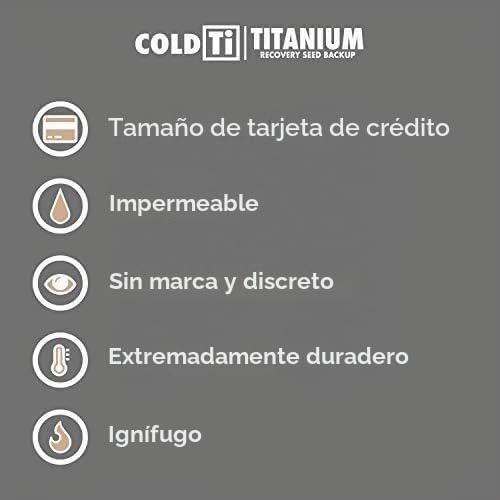 ColdTi - Placas de semilla de Bitcoin de titanio para almacenamient...