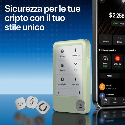 Ledger Nano Gen5 Secure Crypto Wallet - Firma con pantalla táctil e...