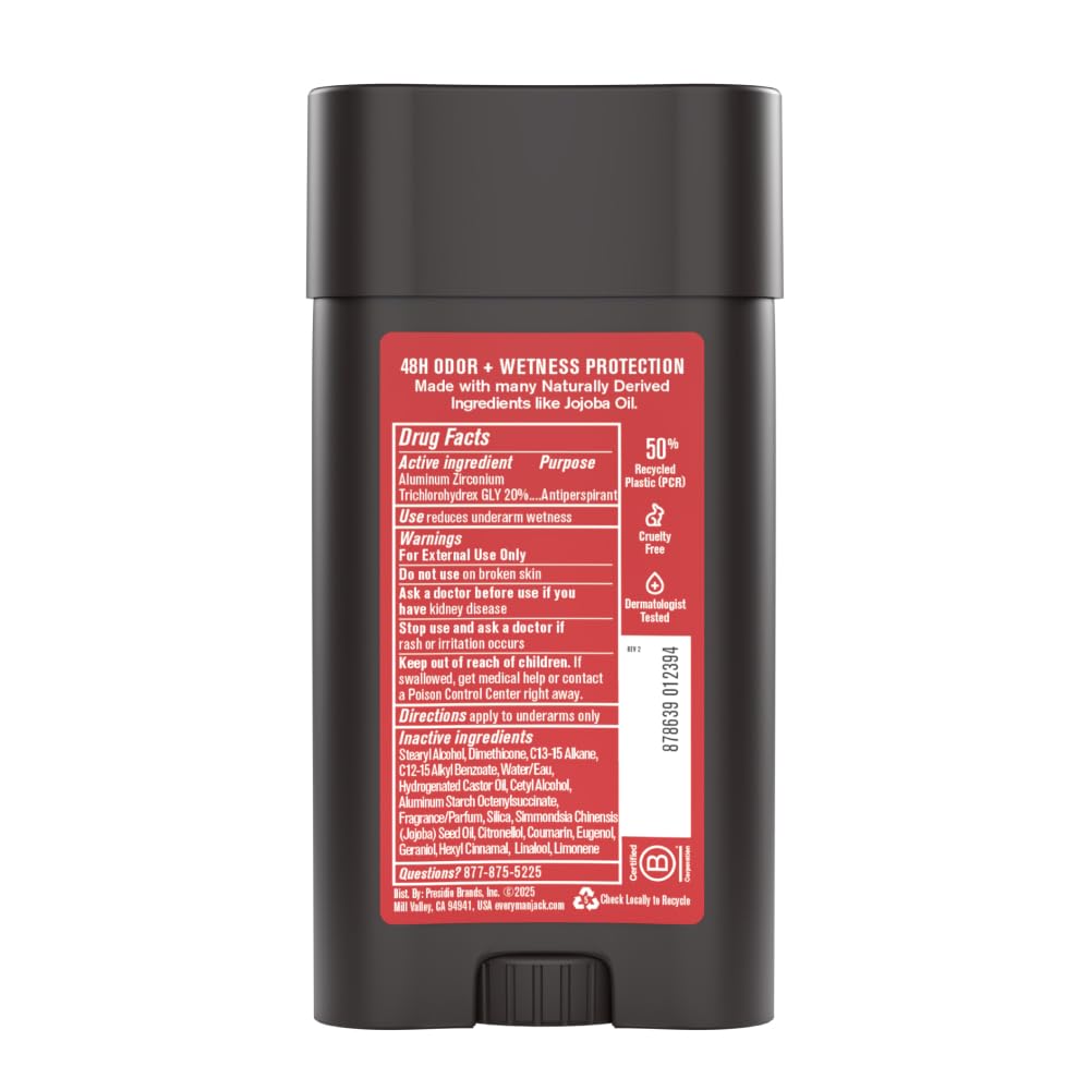 Every Man Jack Desodorante antiperspirante para hombres de cedro +...