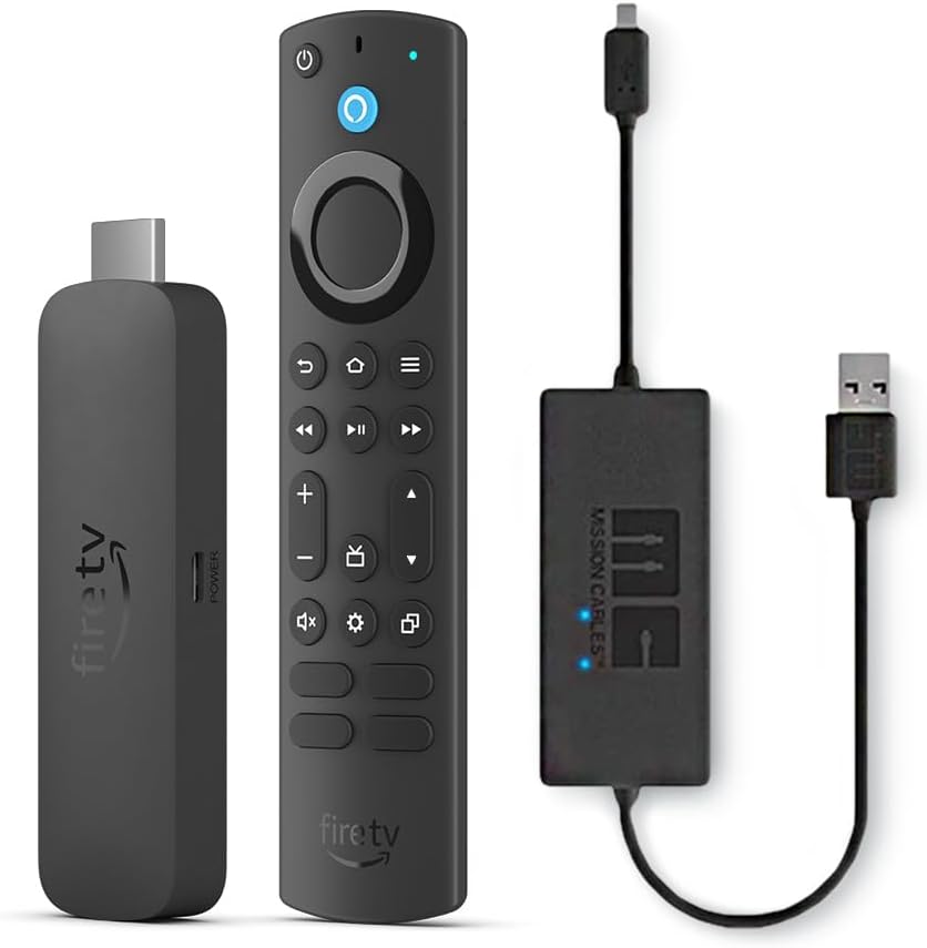 Amazon Fire TV Stick 4K Max con cable de alimentación USB (elimina...