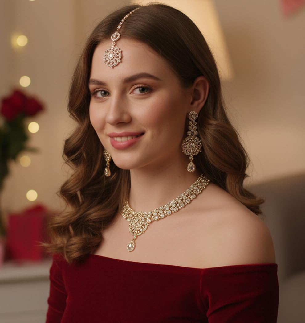 Conjuntos de joyas Touchstone para mujer, joyería india para boda,...