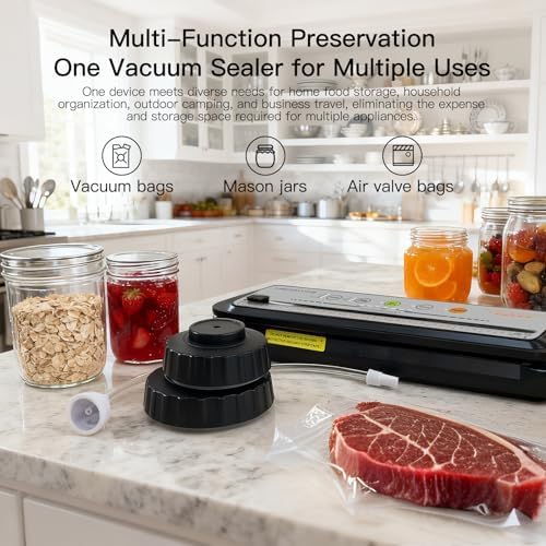 MEGAWISE Juego de sellador de alimentos Deluxe, modos seco y húmedo...