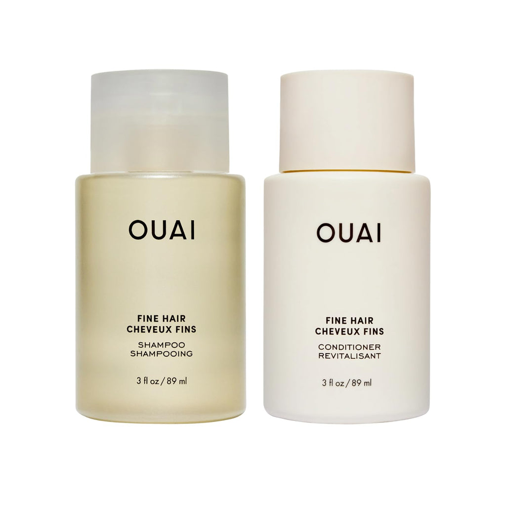 OUAI Juego de champú y acondicionador para cabello fino, tamaño de...