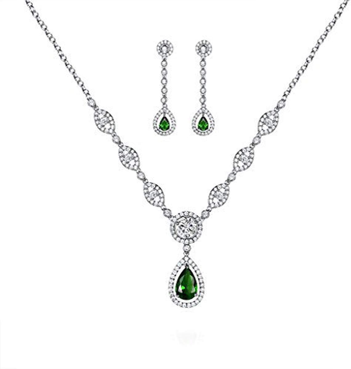 GULICX AAA - Juego de joyería para fiestas de mujer con collar, pen...