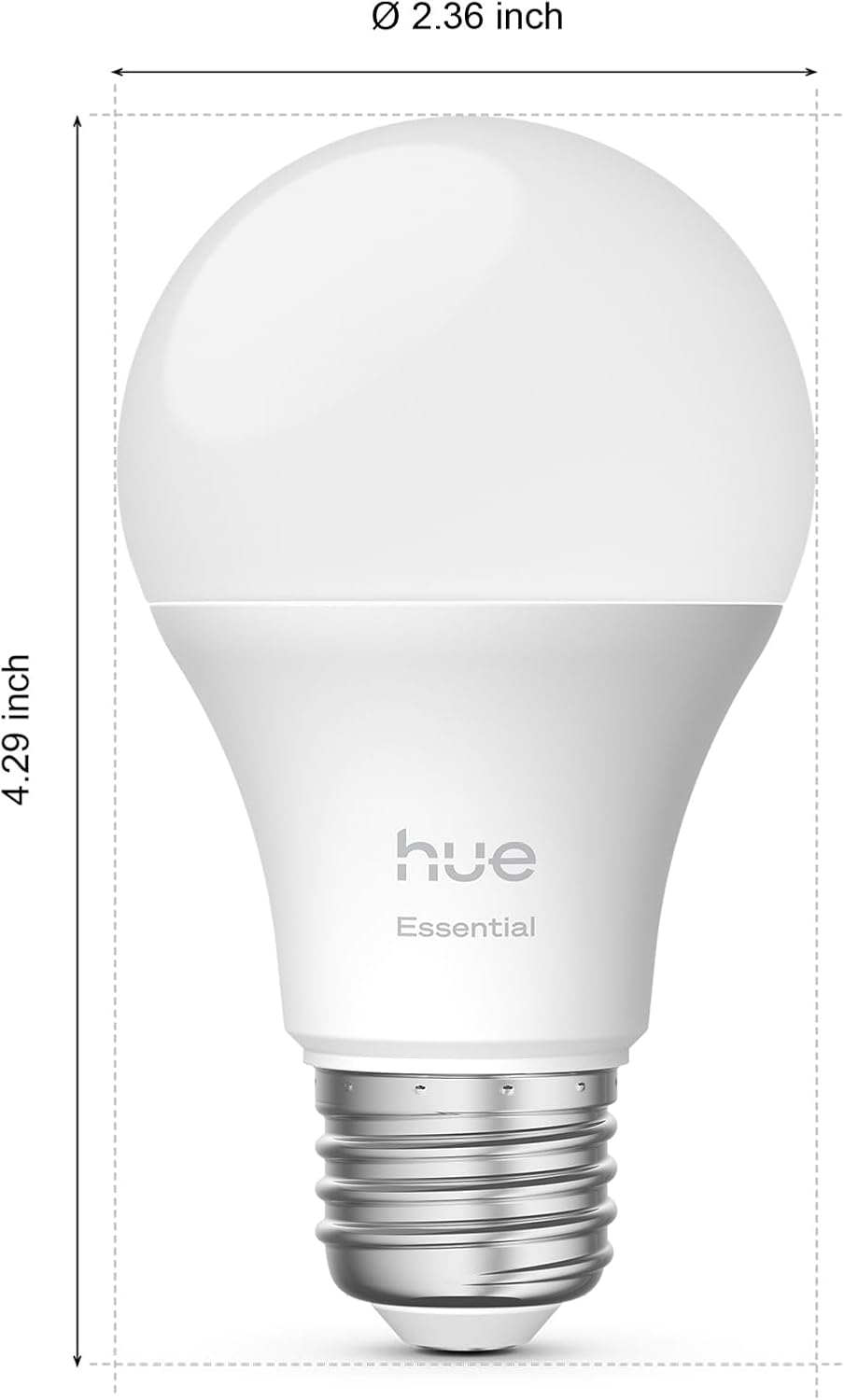 Philips Hue Essential - Bombilla LED inteligente A19, ambiente blan...