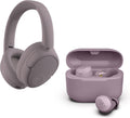 JLab Paquete de Audio Morado: JBuds Lux ANC Auriculares Premium Ina...