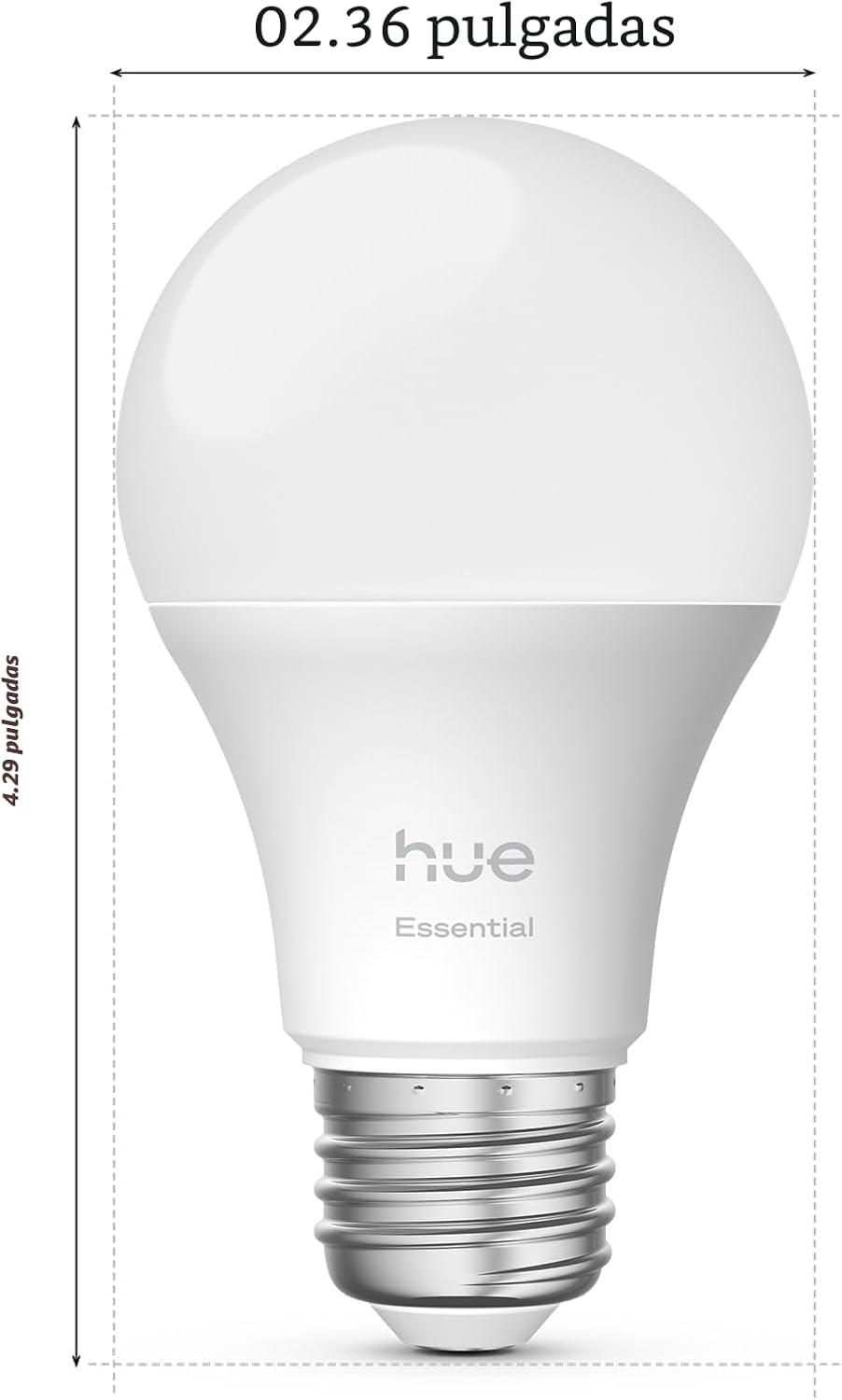 Philips Hue Essential - Bombilla LED inteligente A19, ambiente blan...