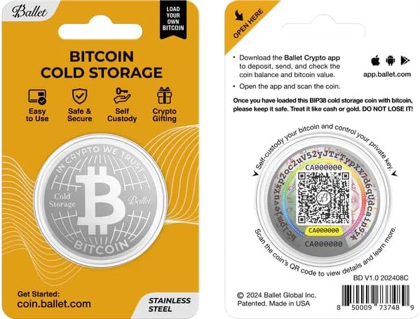 Ballet Bitcoin moneda de almacenamiento en frío, moneda física BTC...
