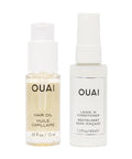 OUAI Acondicionador sin enjuague tamaño de viaje + paquete de aceit...