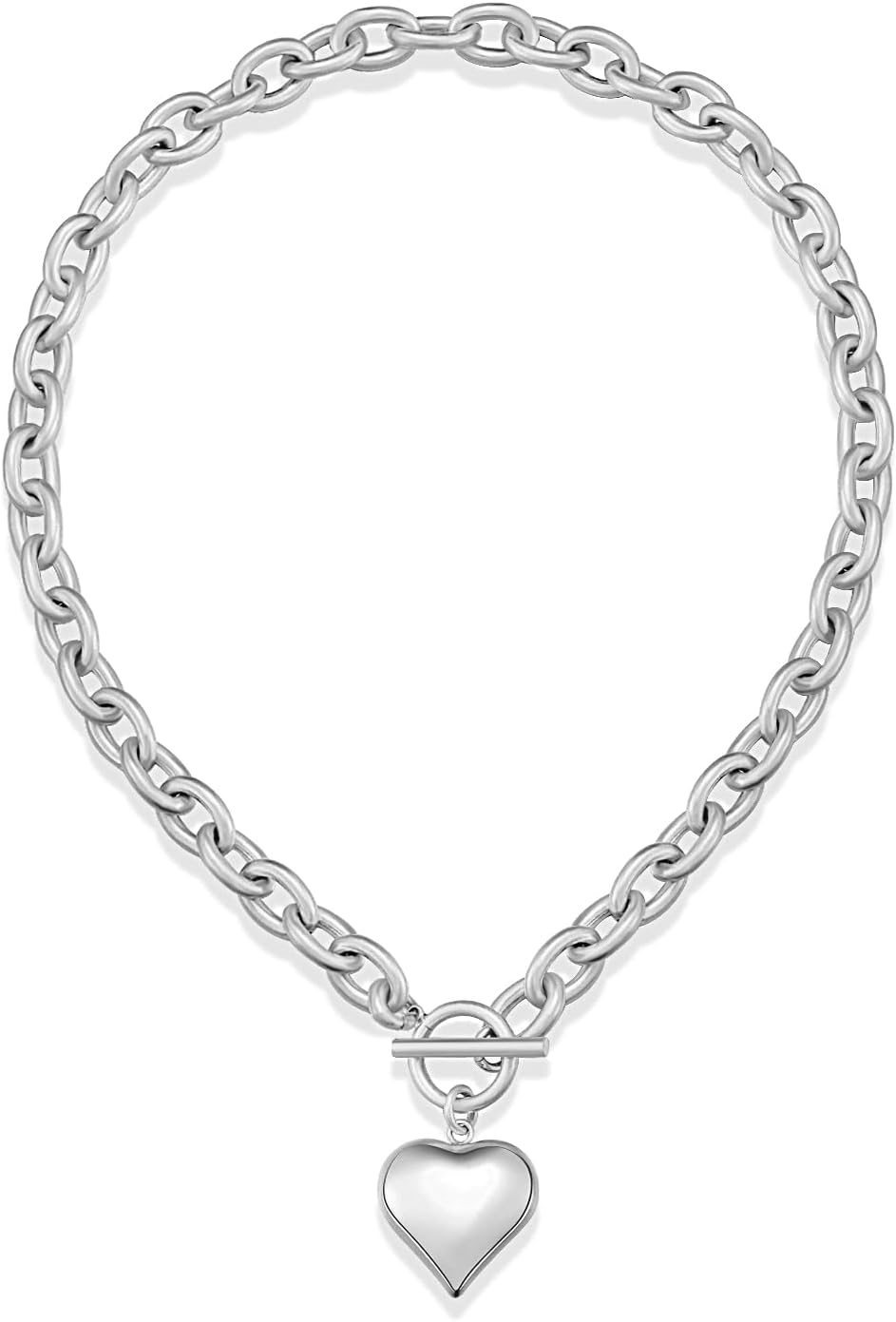 CLASSYZINT Collar con colgante de cabeza de león y moneda de corazó...