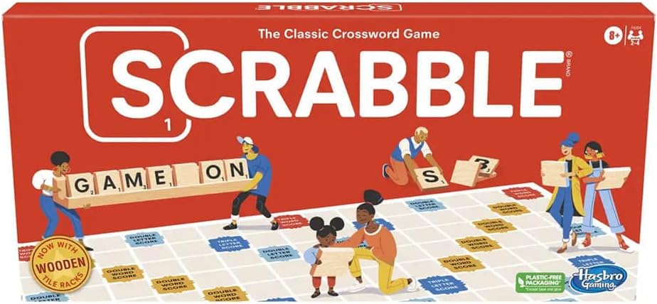 Hasbro Gaming Juego de mesa Scrabble, juegos clásicos de palabras p...