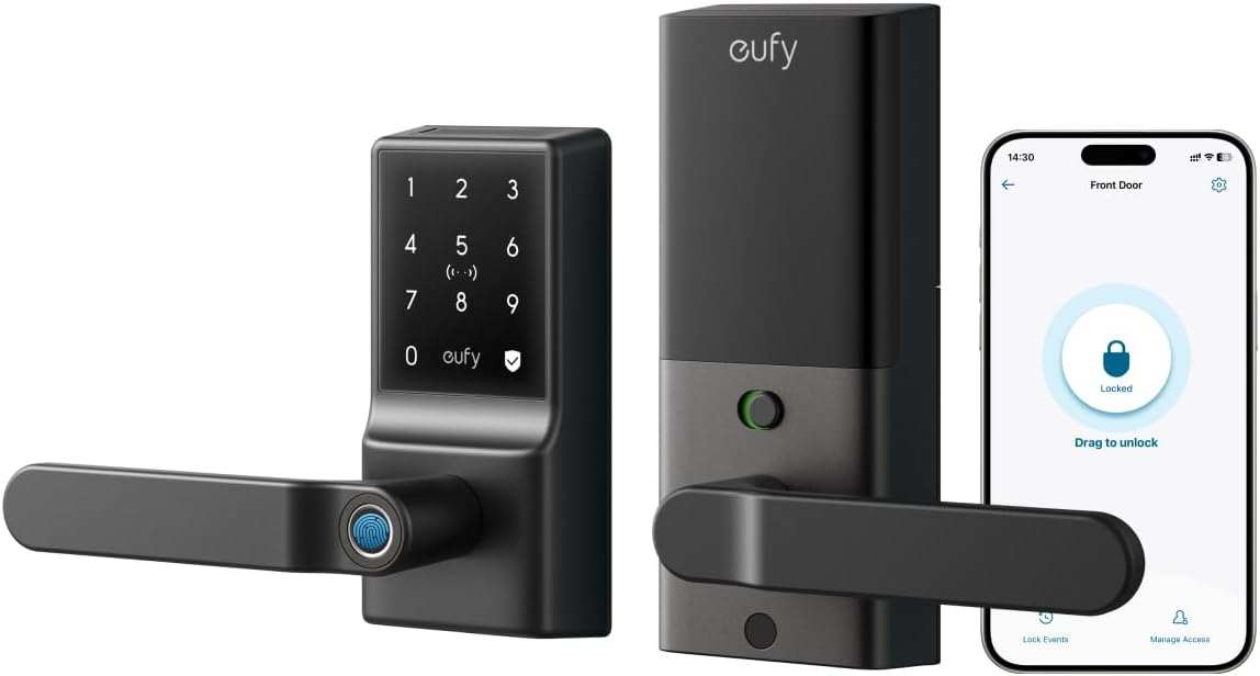 eufy Security Smart Lock C33, cerradura de puerta con teclado con a...