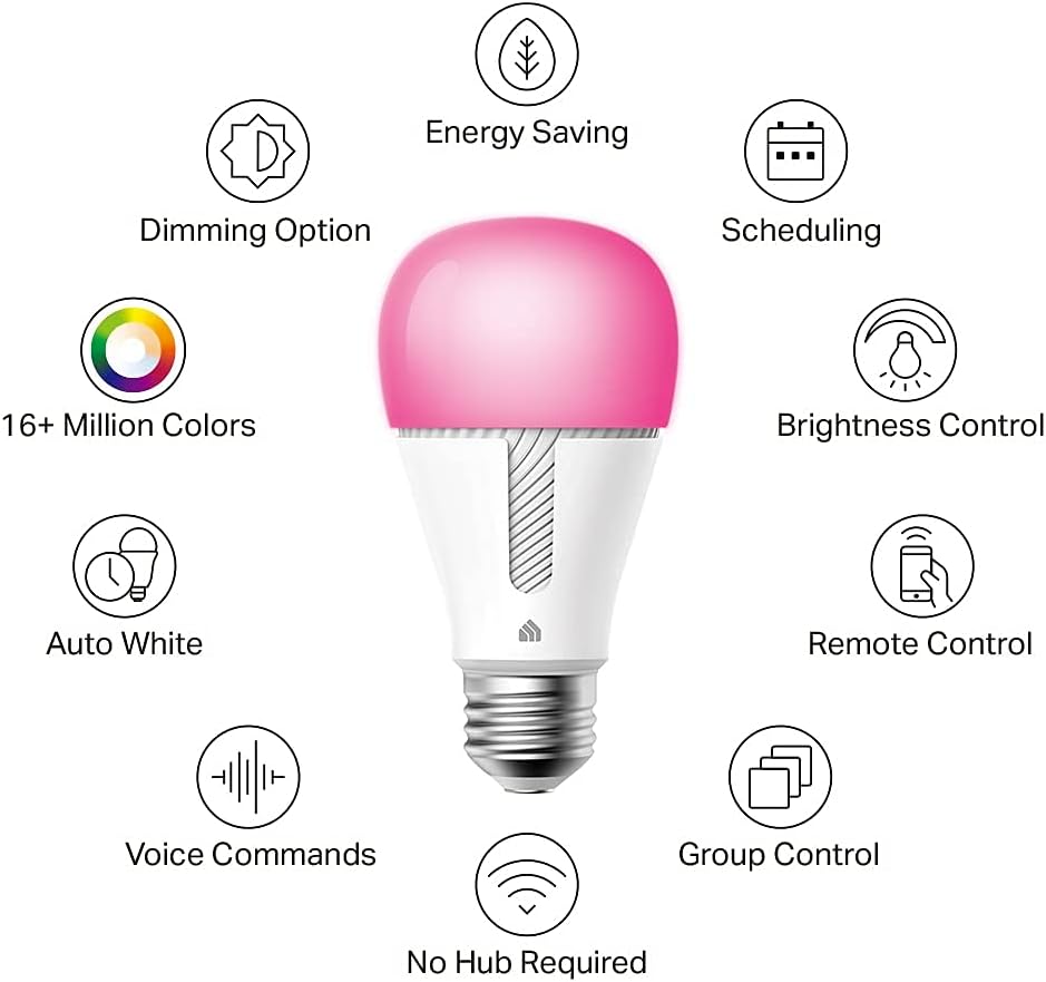 Kasa Smart Foco, bombilla inteligente WiFi regulable de 1000 lúmene...