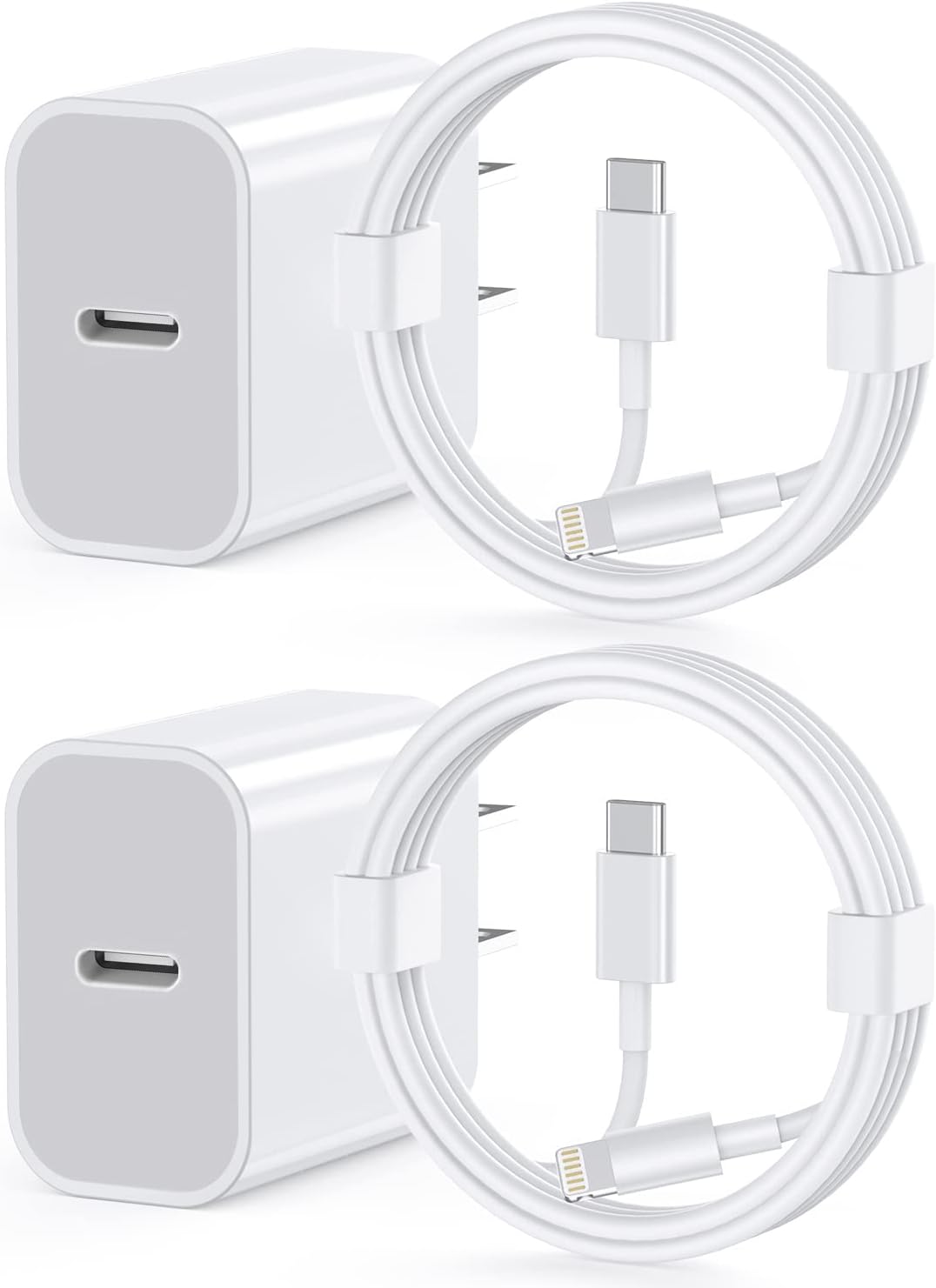 Cargador rápido para iPhone 13 12 11 [certificado Apple MFi], paque...