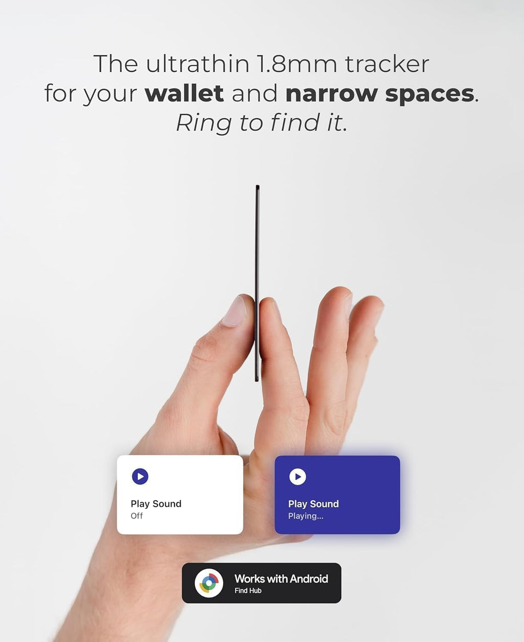 Rhinokey® Tarjeta de seguimiento de cartera, (solo Android) de 0.07...