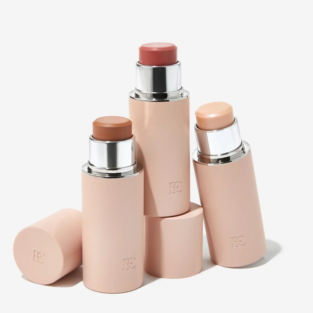 EarthsCure Glow Trio - Juego de 3 piezas: bronceador, rubor e ilumi...