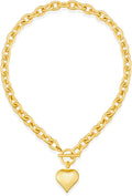 CLASSYZINT Collar con colgante de cabeza de león y moneda de corazó...
