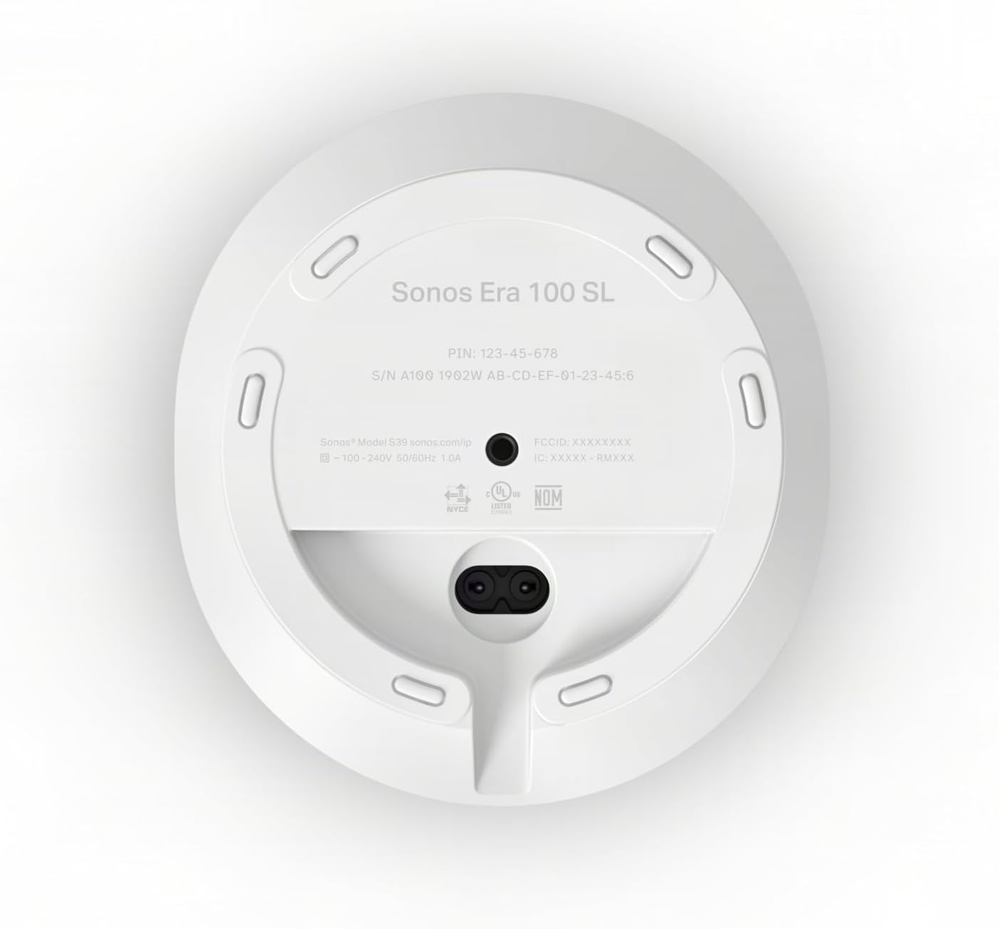 Sonos Era 100 SL - Altavoz compacto sin micrófono con WiFi, Bluetoo...