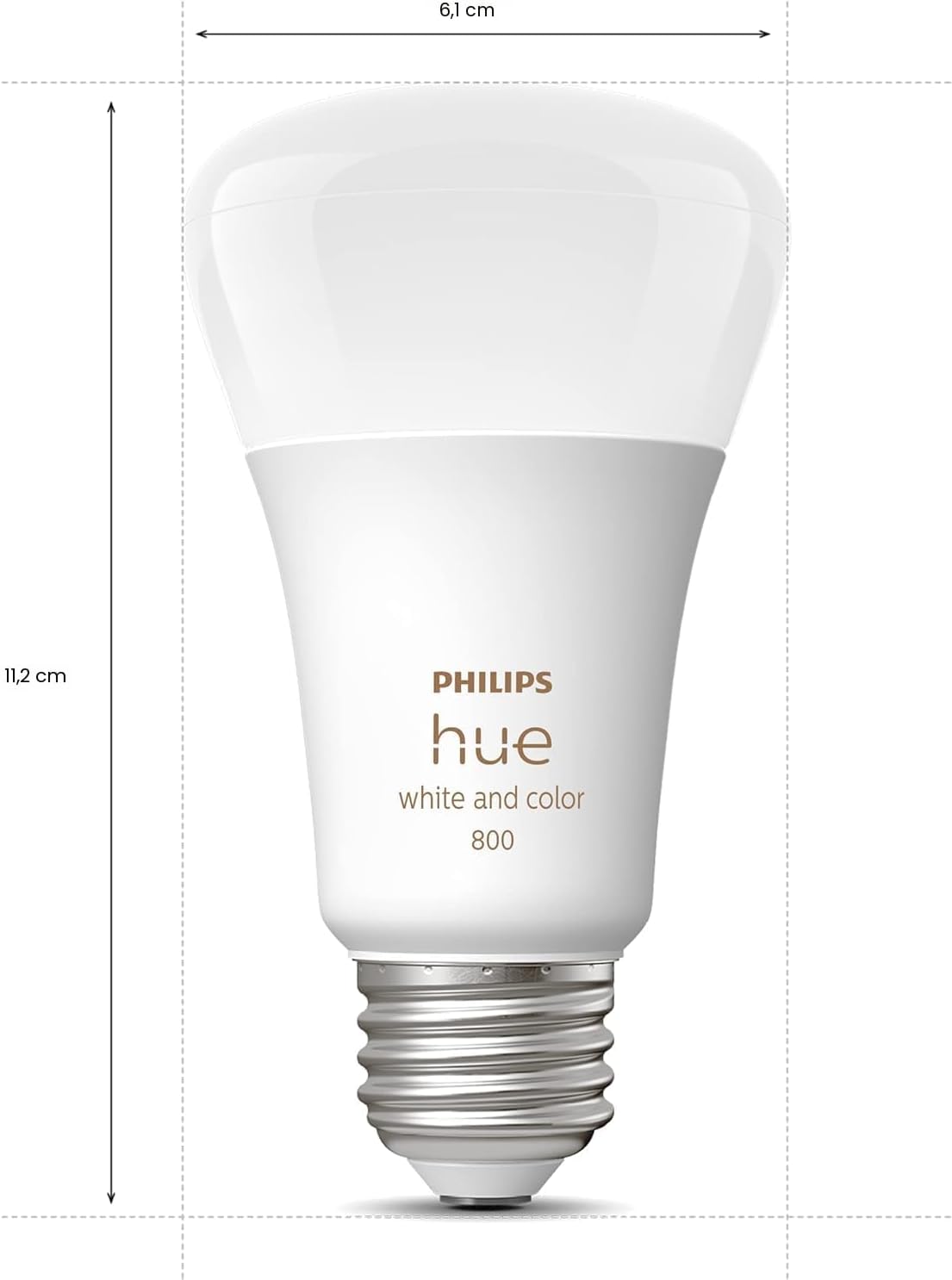 Philips Hue - Bombilla LED inteligente A19 de 60 W, luz ambiente bl...