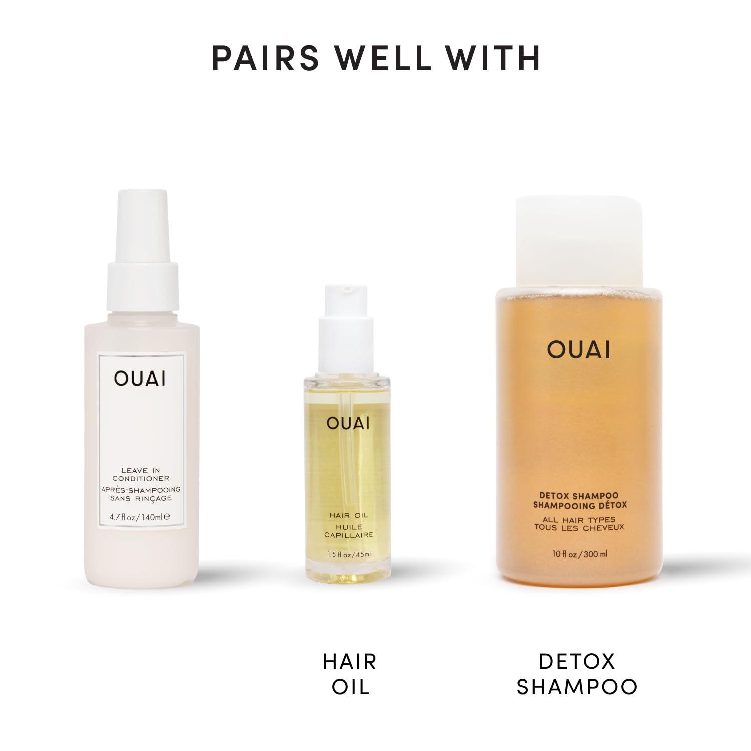 OUAI Acondicionador sin enjuague y protector térmico para el cabell...