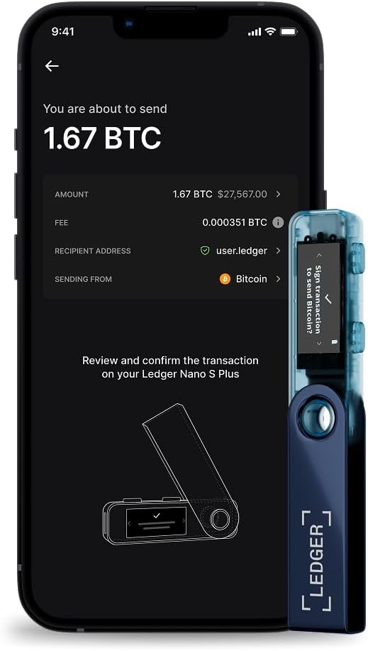 Ledger Nano S Plus - Cartera Crypto clásica | Neptuno, compacto, pa...