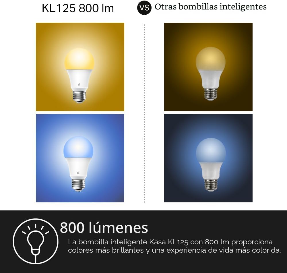 Nueva bombilla inteligente Kasa Smart, bombilla WiFi inteligente re...