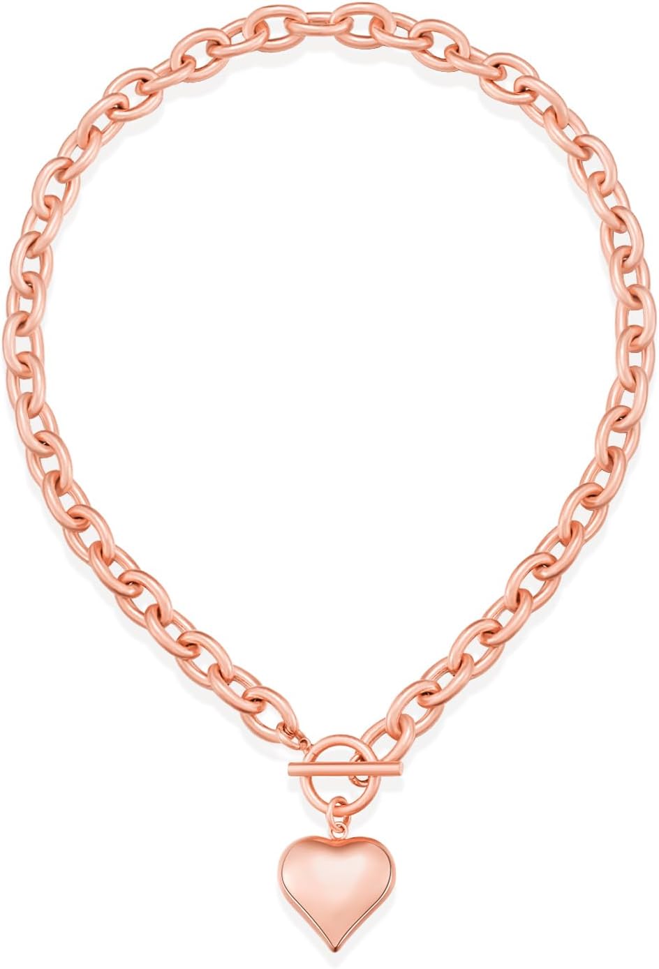 CLASSYZINT Collar con colgante de cabeza de león y moneda de corazó...