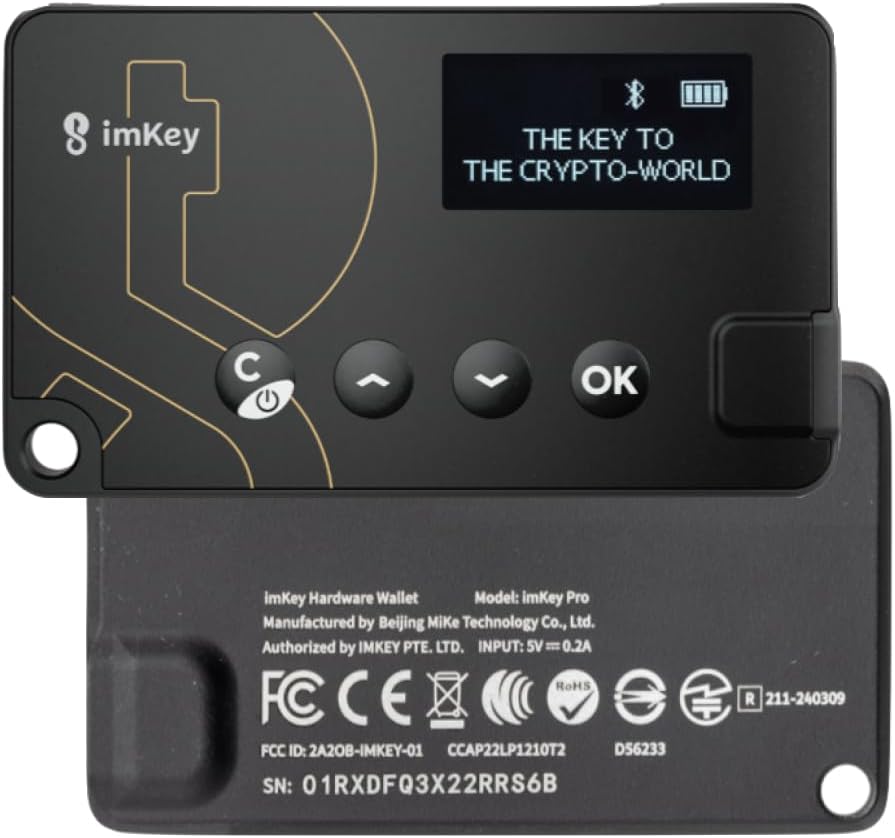 imKey Pro Crypto Hardware Wallet Secure Cold Crypto Wallet con alma...