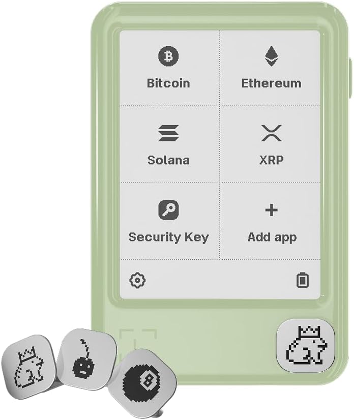 Ledger Nano Gen5 seguro cripto billetera con pantalla táctil firman...