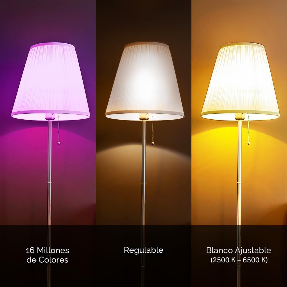 Kasa - Bombilla inteligente regulable, wifi con cambio de color, co...