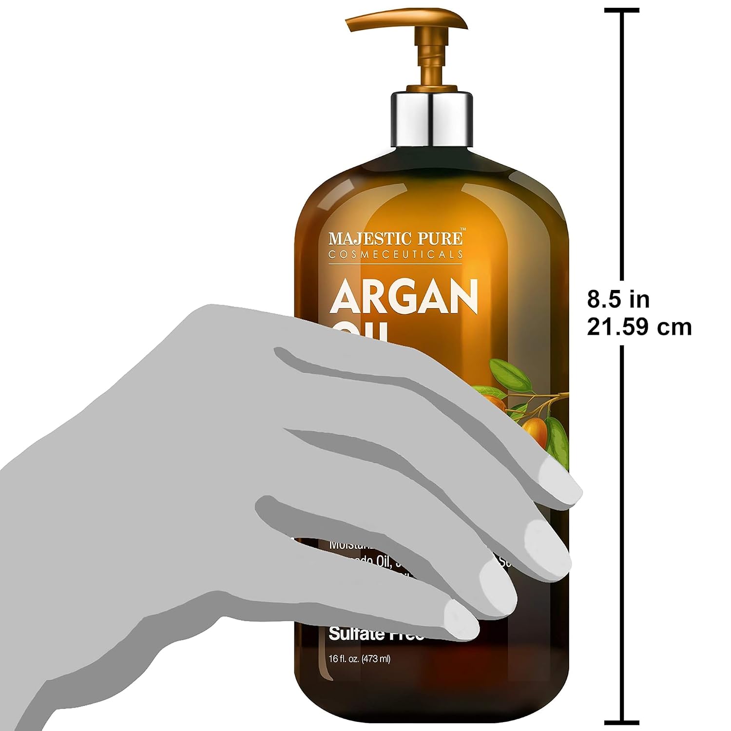 MAJESTIC PURE Juego de champú y acondicionador de aceite de argán |...