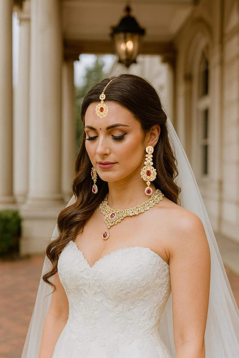 Conjuntos de joyas Touchstone para mujer, joyería india para boda,...