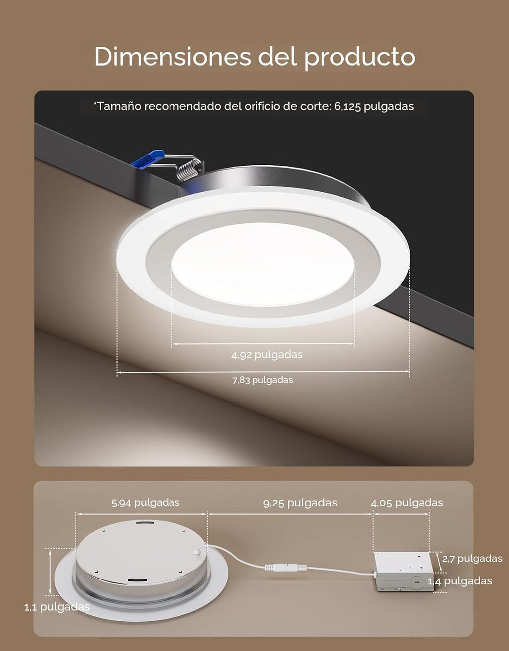 Govee Matter RGBIC - Iluminación empotrable inteligente de 6 pulgad...