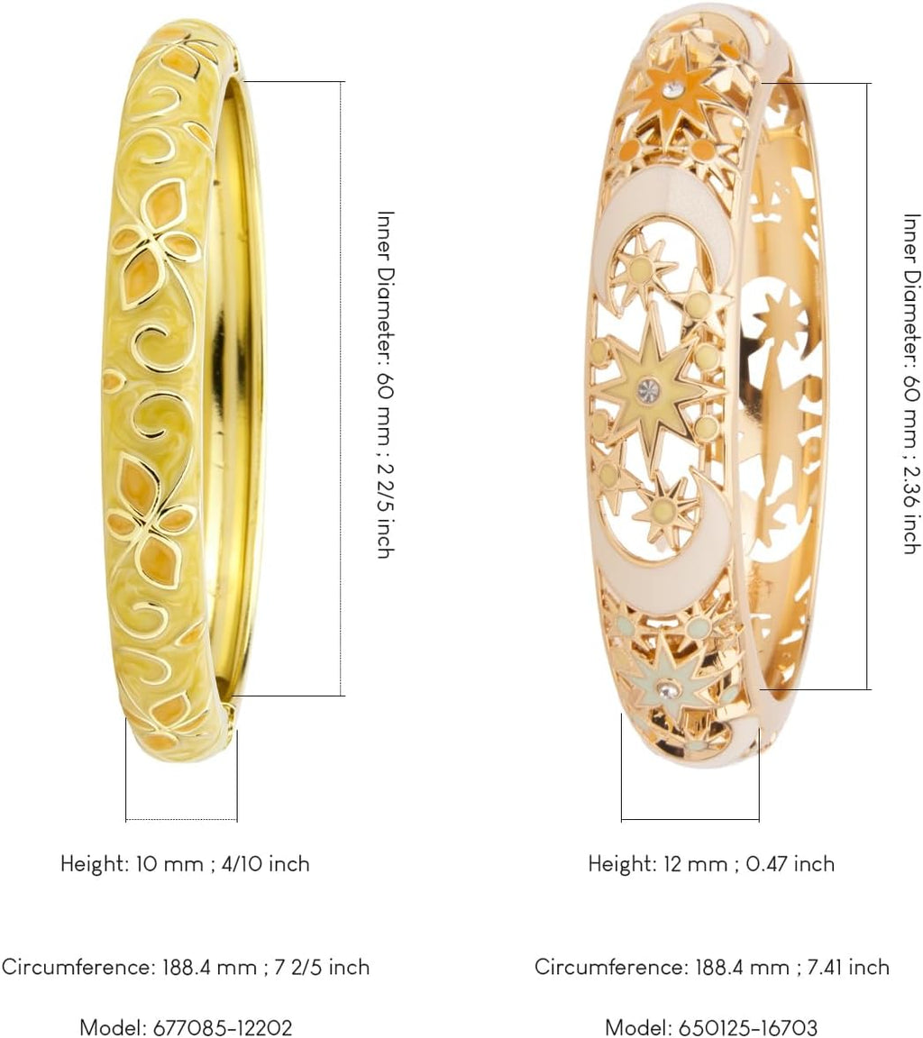 UJOY Vintage Jewelry Cloisonne - Pulsera de brazalete con bisagras...