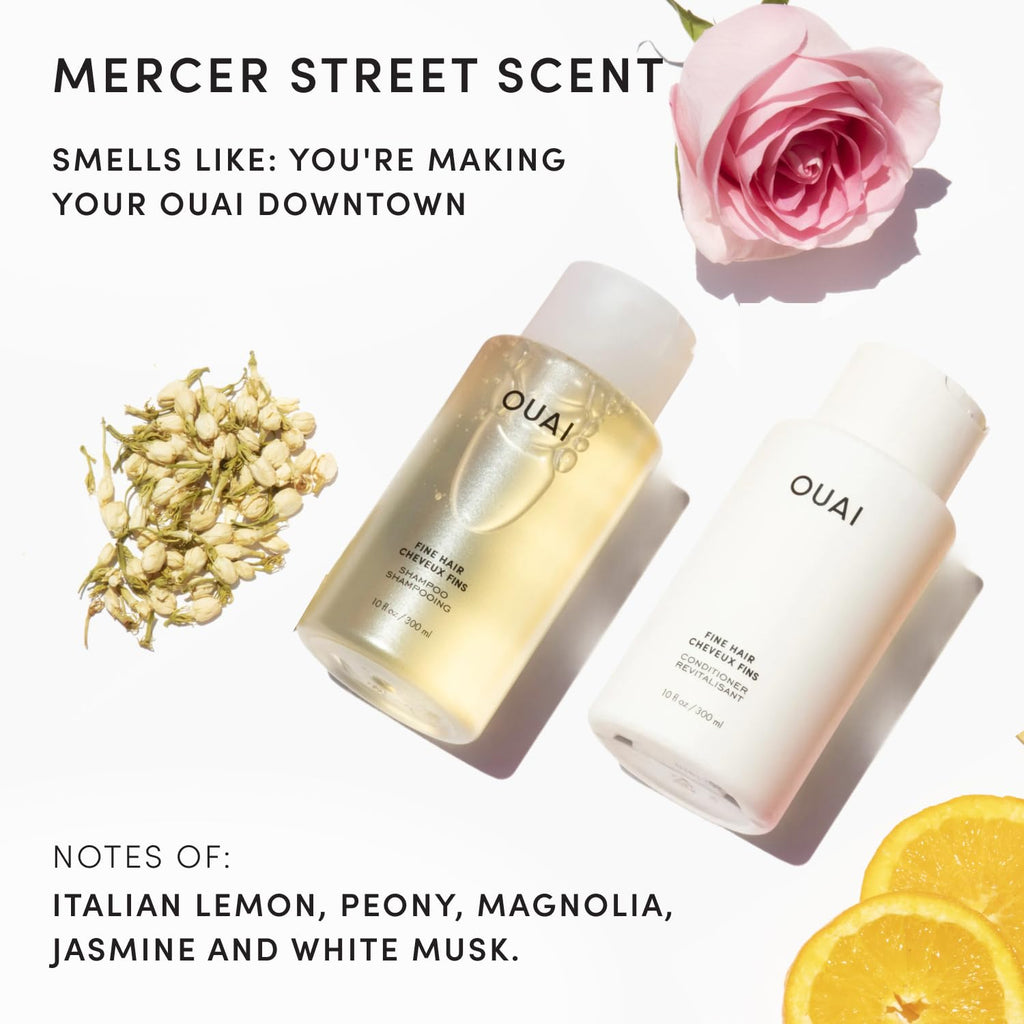 OUAI Set de Champú y Acondicionador para Cabello Fino - Champú y Ac...
