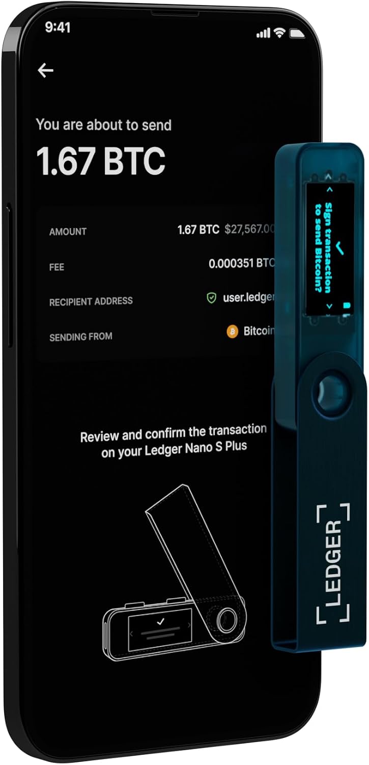 Ledger Nano S Plus - Cartera Crypto clásica | Zafiro, compacto, pan...