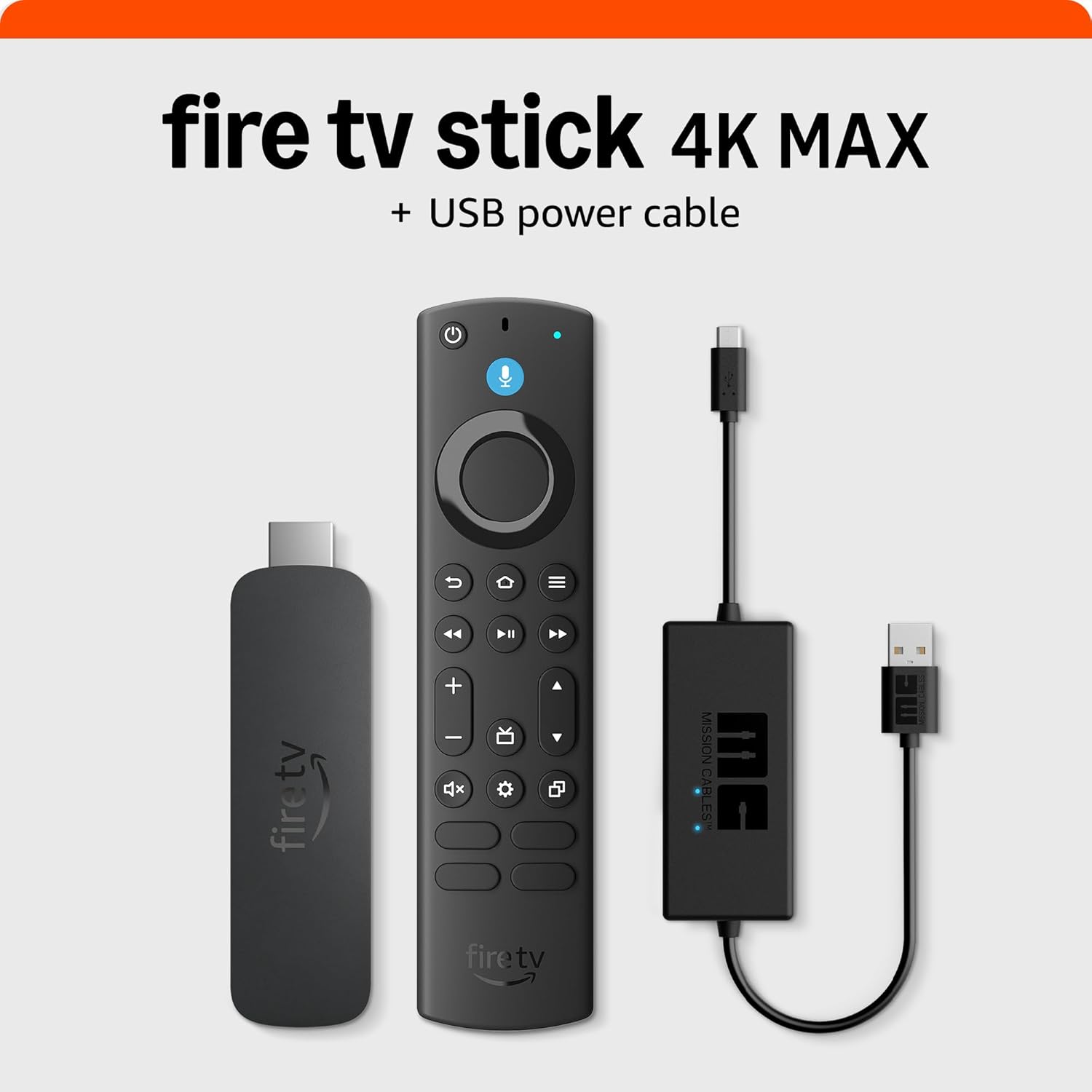 Amazon Fire TV Stick 4K Max con cable de alimentación USB (elimina...