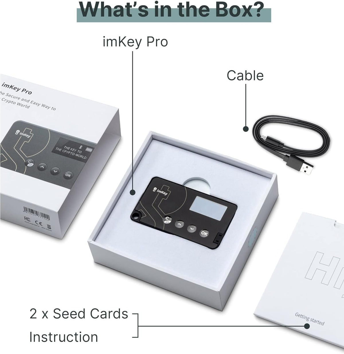 imKey Pro Crypto Hardware Wallet Secure Cold Crypto Wallet con alma...