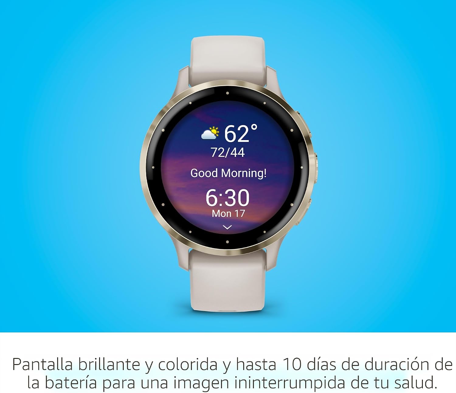 Garmin Venu 3S - Reloj inteligente con bisel de acero inoxidable do...