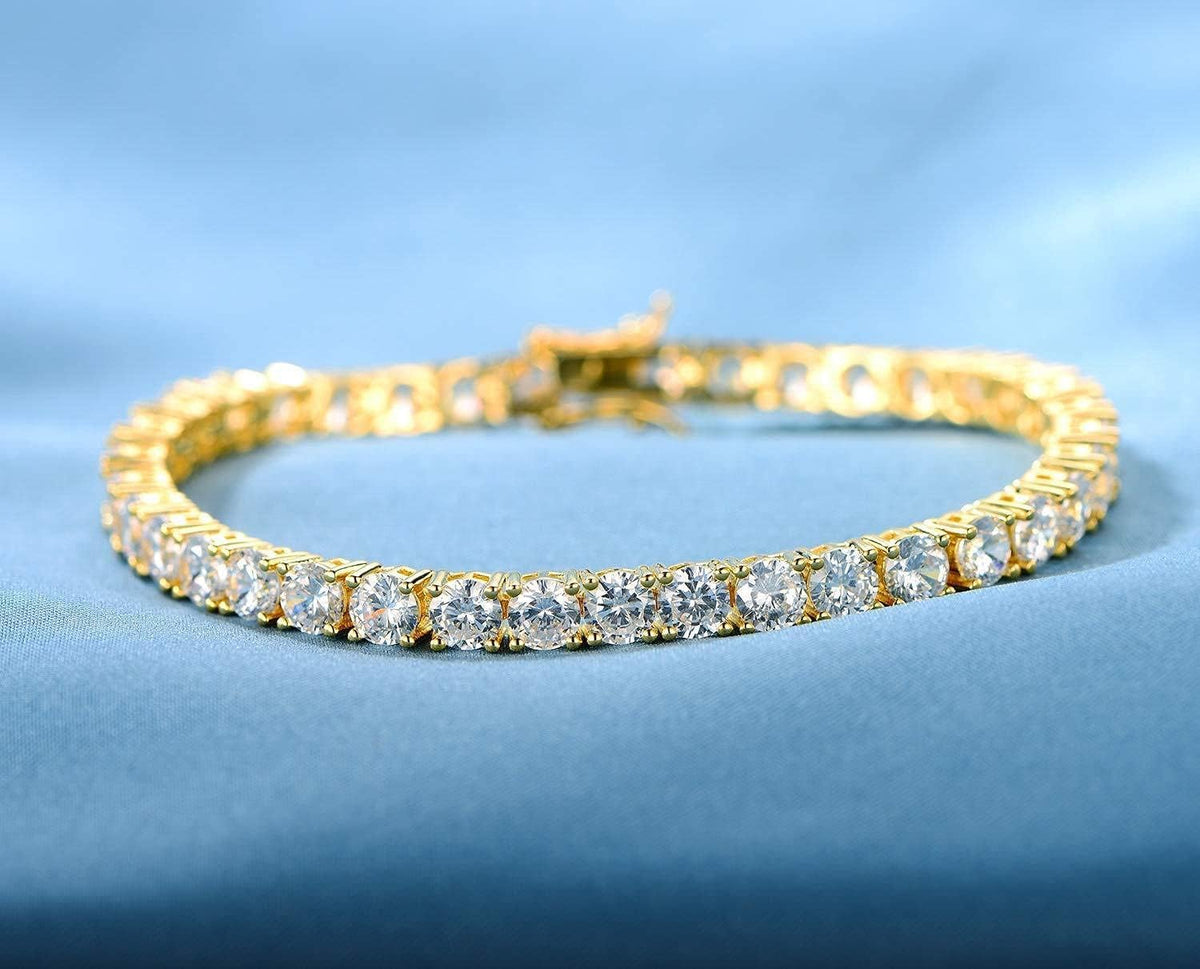 Gemsme - Juego de joyería para boda chapado en oro amarillo\/blanco...