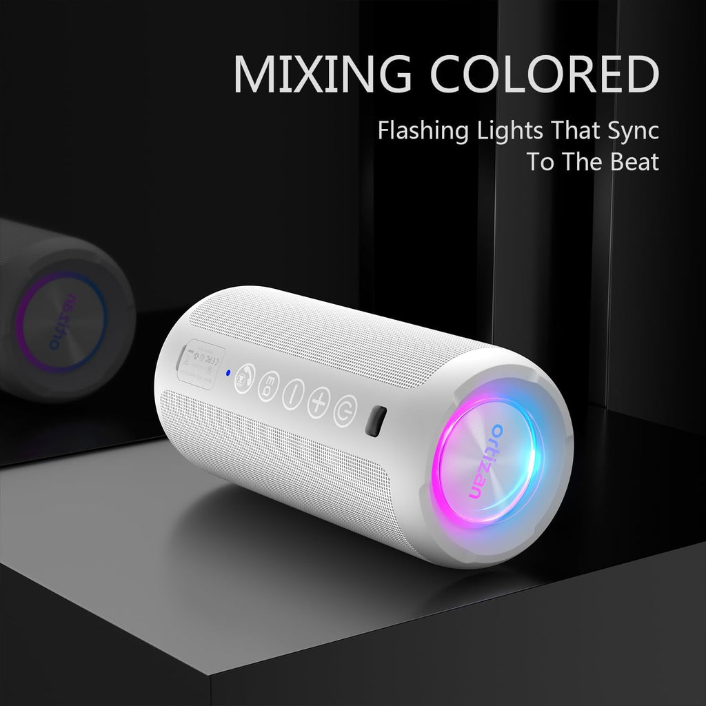 Ortizan Altavoz Bluetooth portátil: IPX7 impermeable, sonido fuerte...