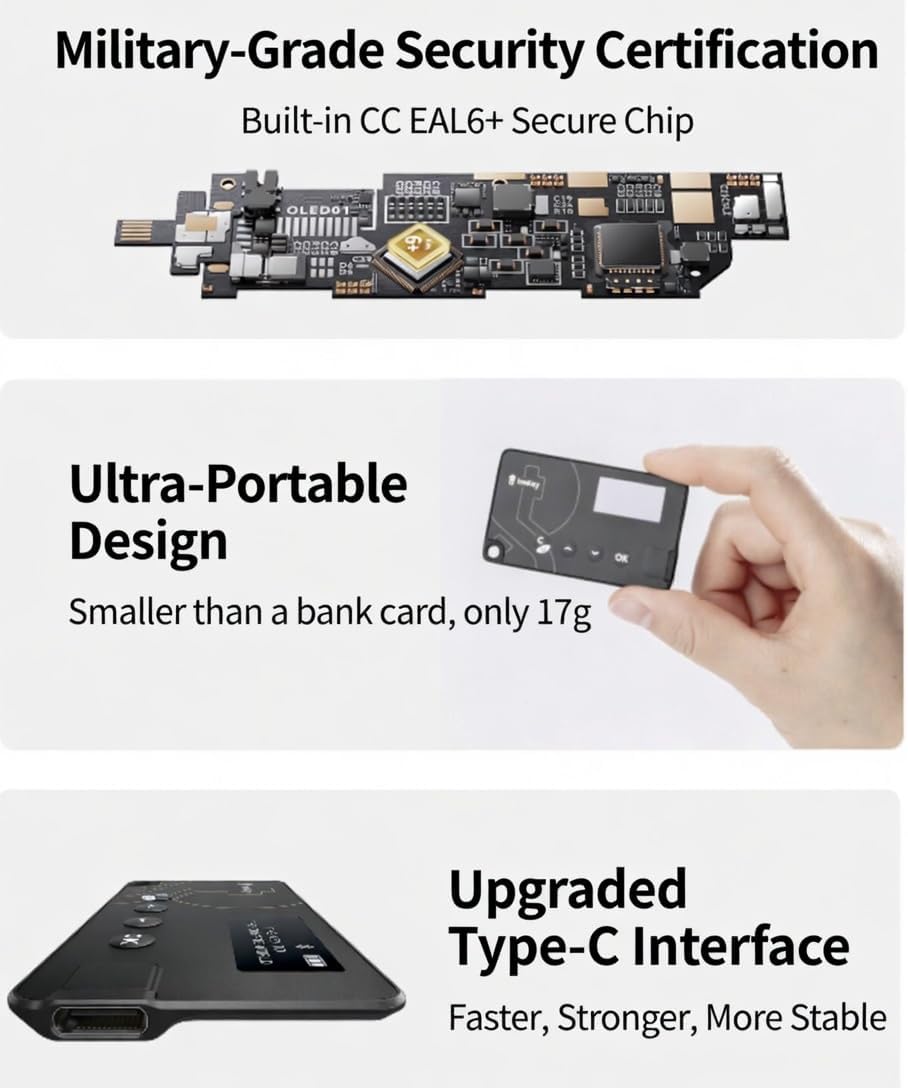 imKey Pro Crypto Hardware Wallet Secure Cold Crypto Wallet con alma...