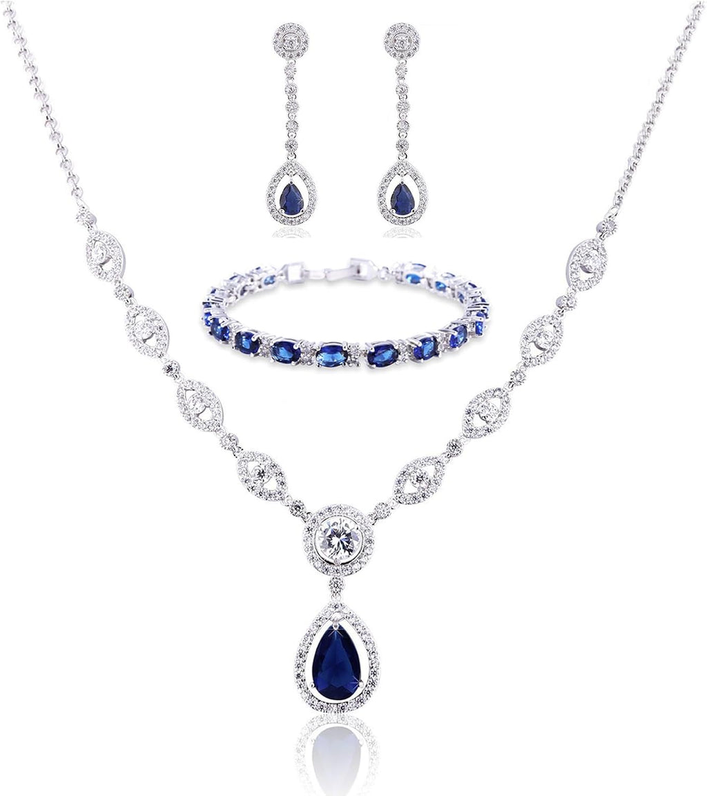 GULICX AAA - Juego de joyería para fiestas de mujer con collar, pen...