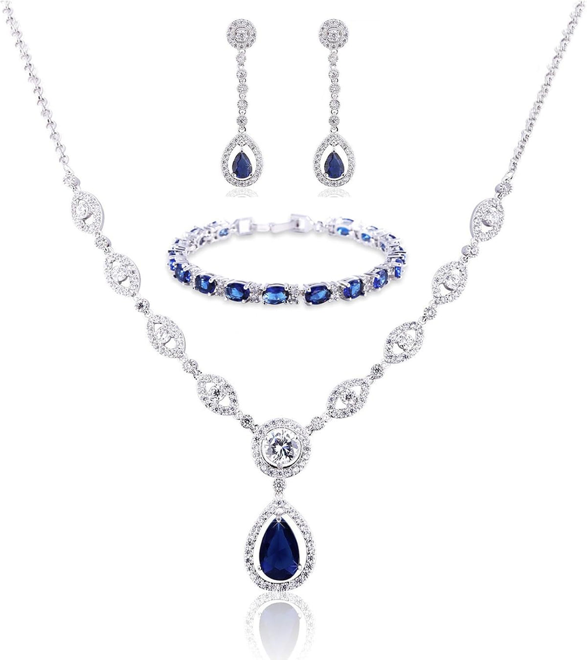GULICX AAA - Juego de joyería para fiestas de mujer con collar, pen...
